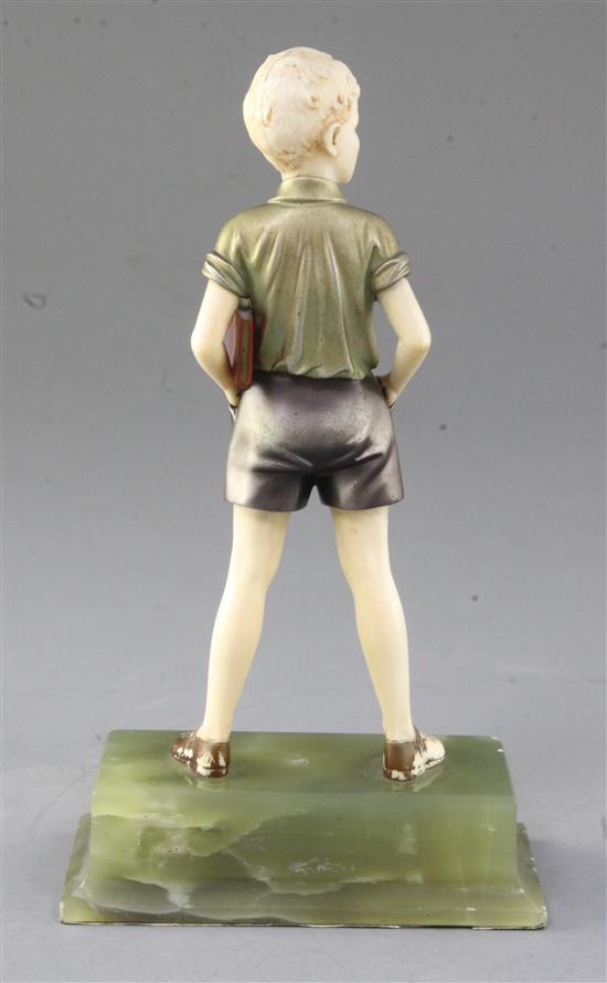 Ferdinand Preiss. A bronze and ivory figure; Sonny Boy Height overall 8.25in.